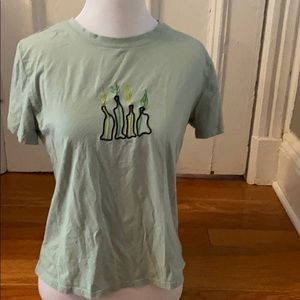 Mint green scoop neck t-shirt